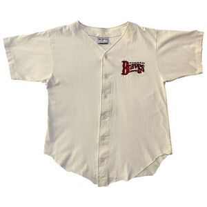 The Game Rare Vintage 90s Atlanta Braves Made In U.S.A Button Jersey Shirt MLB L